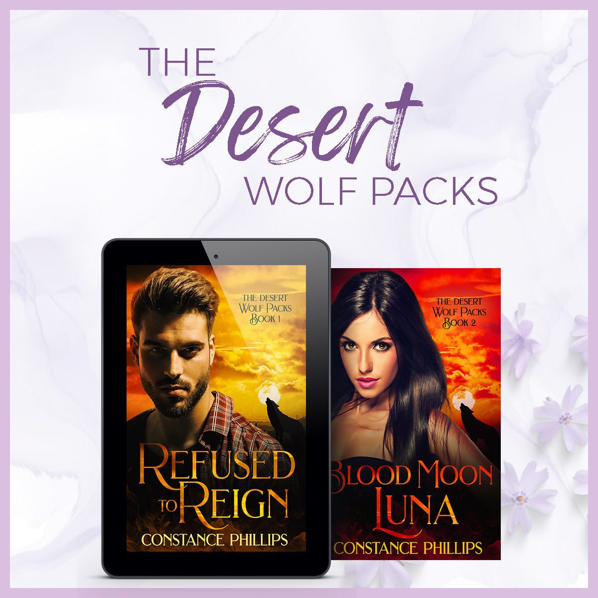 image of books in the Desert Wolf Packs series