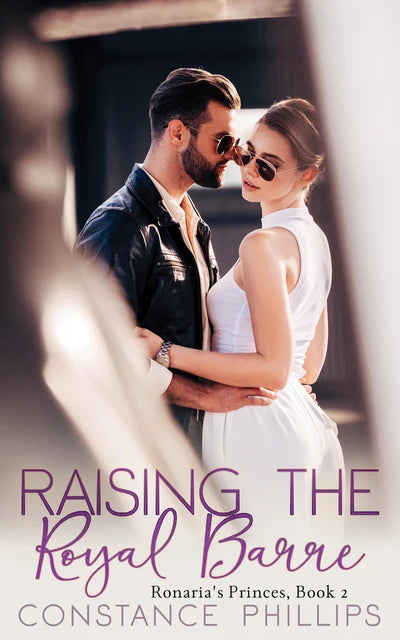 Book cover of 'Raising the Royal Barre' with a couple embracing.